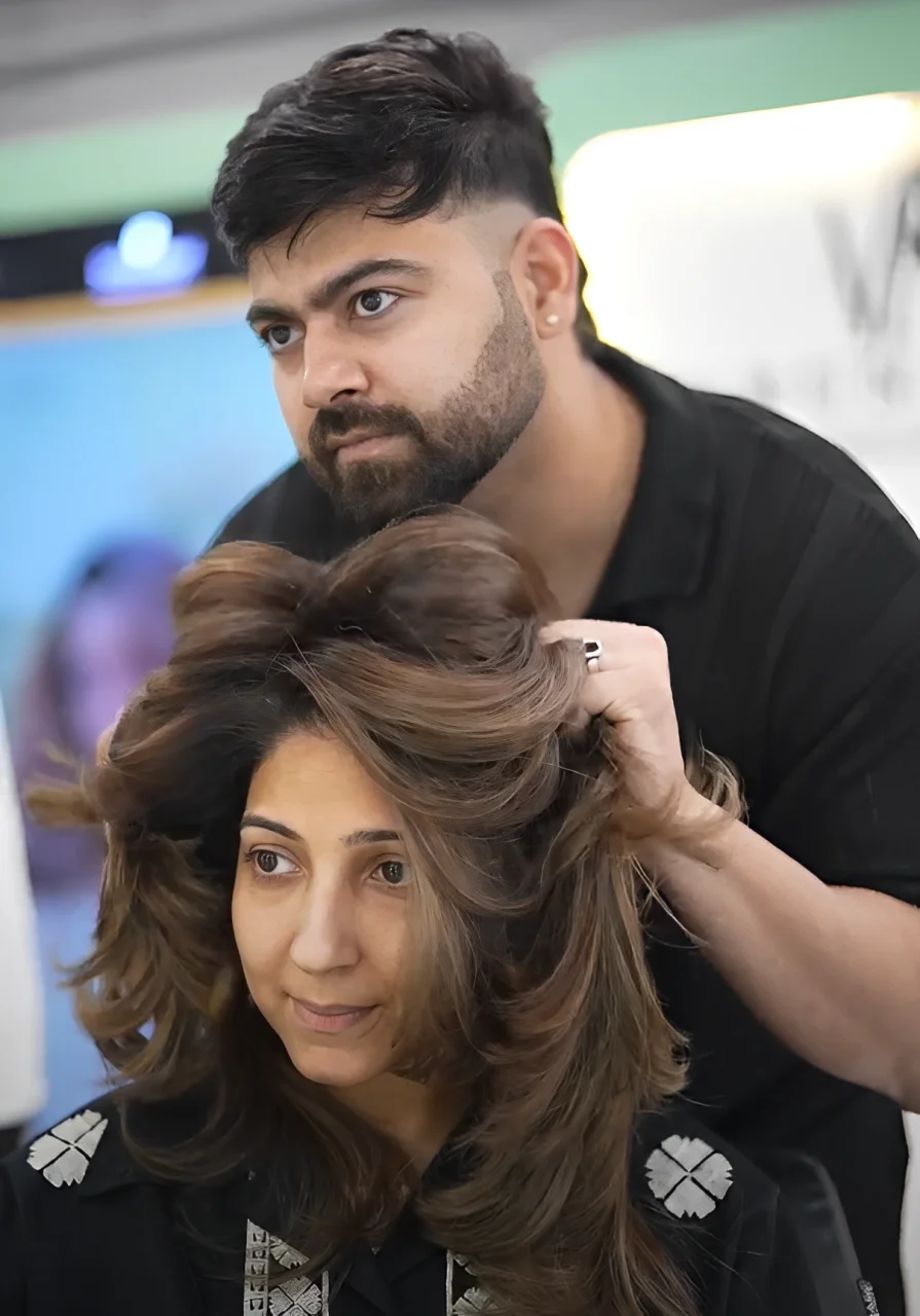 Varun Attri styling a client